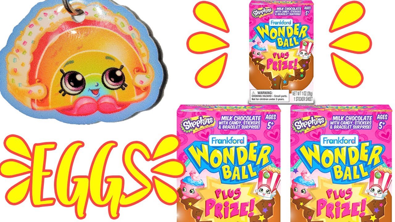Shopkins Charm Wonder Ball Chocolate Blind Bag Toy Eggs + Shopkins