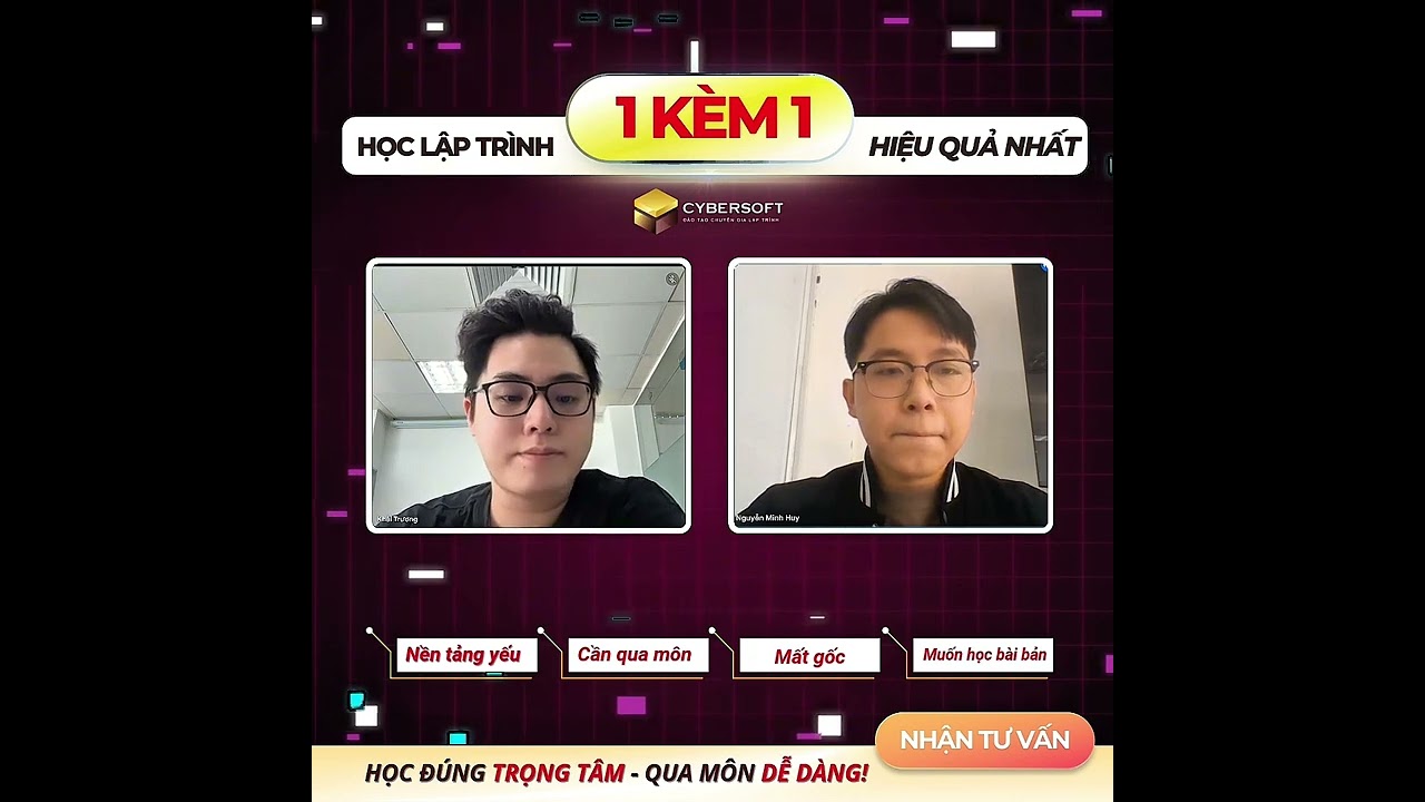 Giải pháp Học Lập trình 1 kèm 1 'trị tận gốc' mọi vấn đề của người học Lập trình ra sao? - youtube