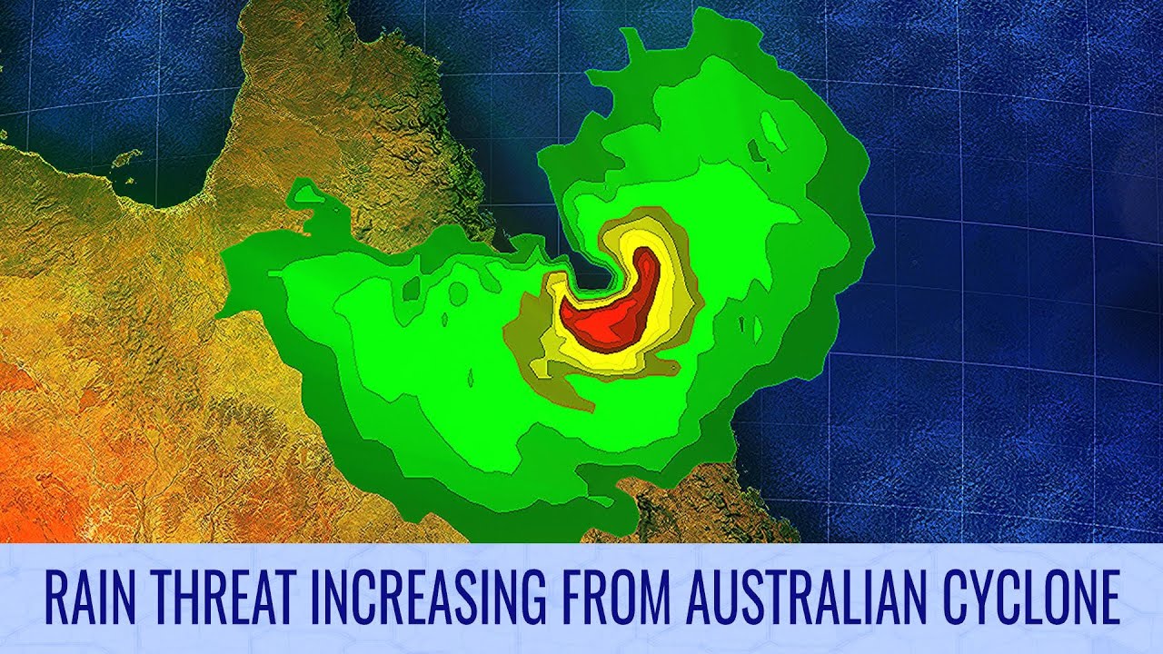Rain threat increasing from Australian cyclone this week - YouTube