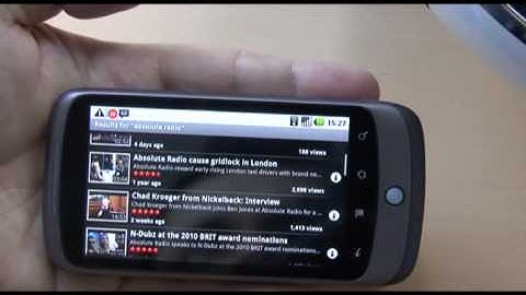 Absolute Radio on the Nexus One smartphone