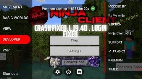TOOLBOX 1.19.40 INFINITE PREMIUM | Ninja Client 1.19.40 Download| CRASH FIX