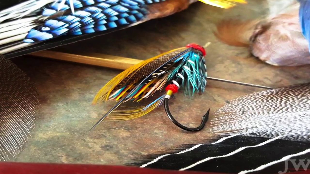 Fly tying Classic Salmon fly (Black Doctor) tied in hand YouTube