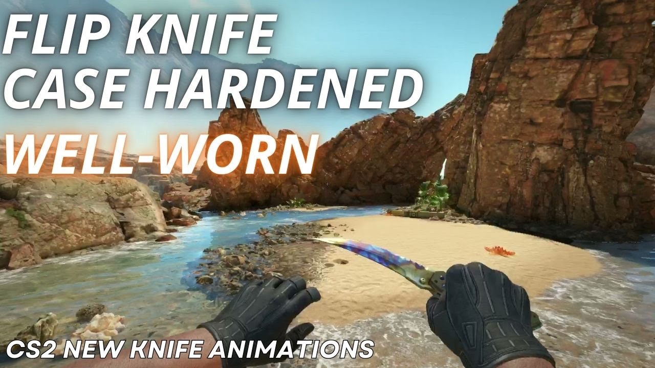 Flip Knife Case Hardened (Well-Worn) | CS2 Skin Showcase with NEWEST Animation