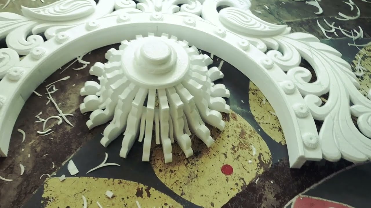 thermocol back side puja decoration..