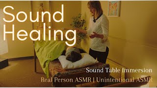 Sound Table Immersion - Full Body Sound Bath | Sound Healing 🧡  [Real Person ASMR]