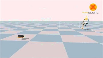 Rendered inertial motion capture scene using UWB absolute positioning