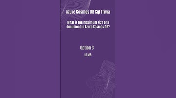 Azure Cosmos DB Trivia