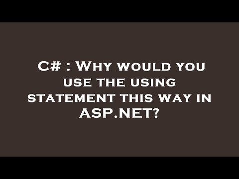 C# : Why
