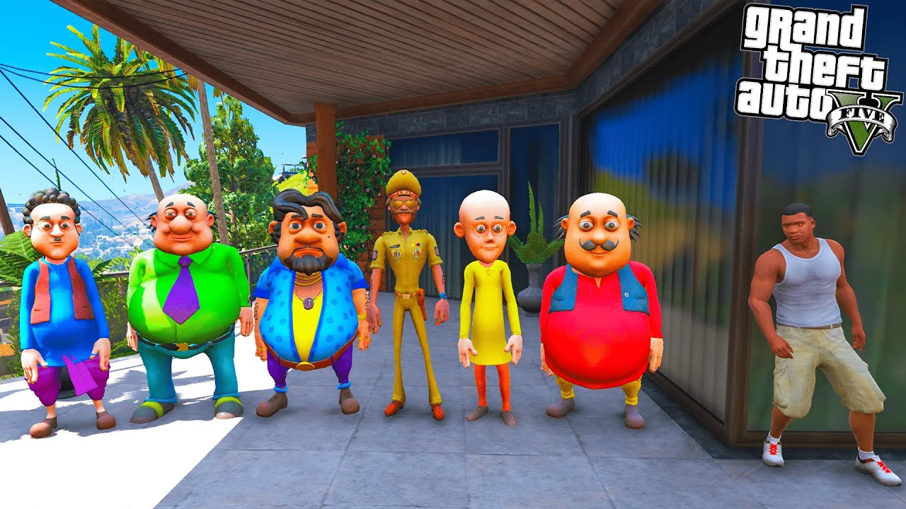 GTA 5 : Franklin Playing Hide & Seek With Motu Patlu In GTA 5!
