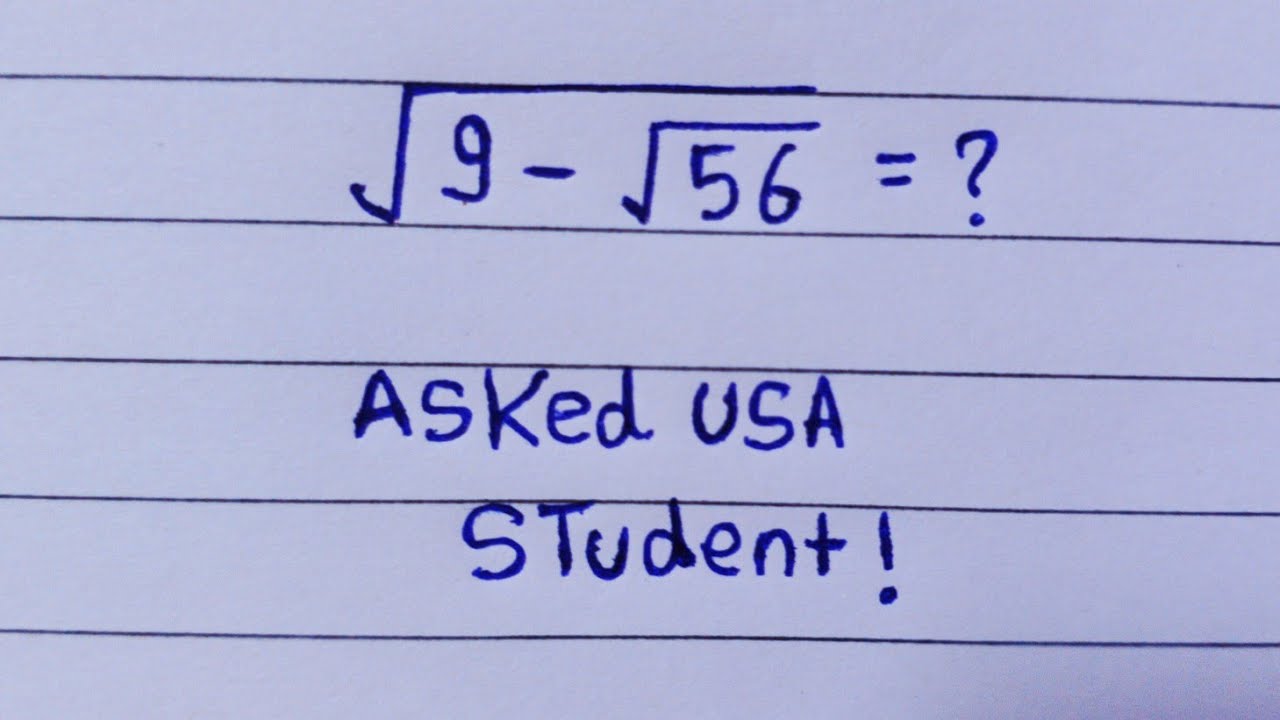 Nice algebra square root simplification problem 