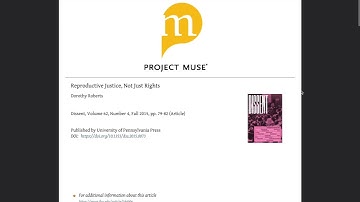 Searching the Databases: Project MUSE