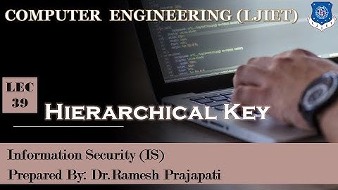 Lec-39_Hierarchical Key|Information Security|Computer Engineering