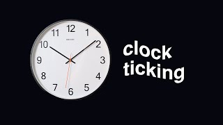 8 hour CLOCK TICKING (relaxation, sleep, focus) - black screen