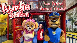 Auntie Noe Noe’s Paw Patrol Special Mission at Nickelodeon Universe with Chase and Skye