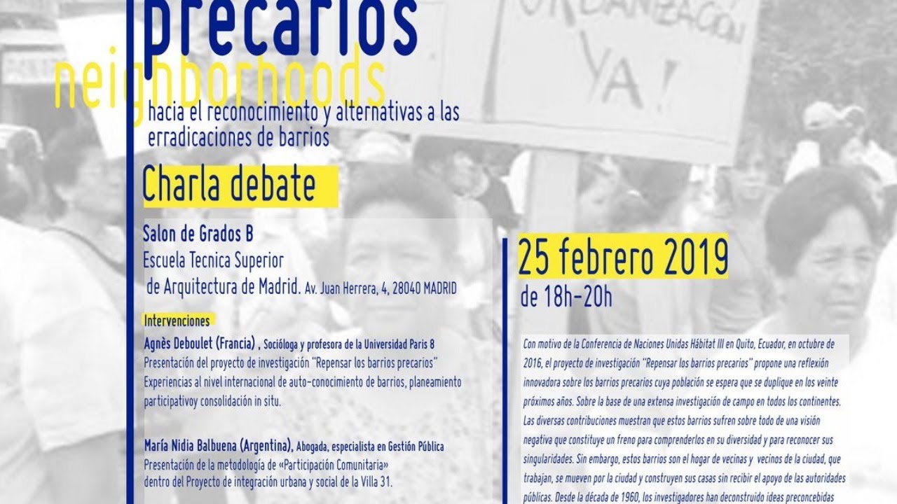 Repensar los Barrios Precarios