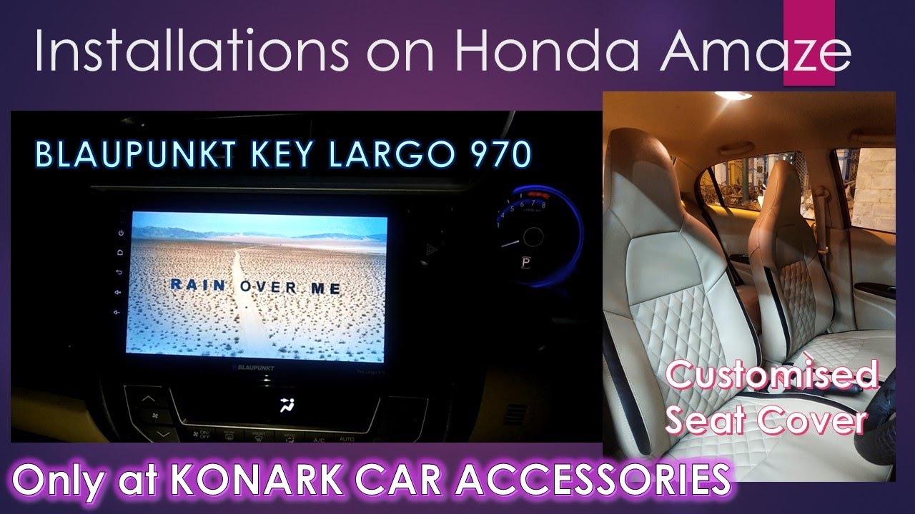 Honda Amaze Car Accessories Blaupunkt Key Largo 970 Custom Seat