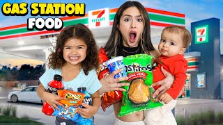 Eating Only GAS STATION FOOD for 24 Hours!! 🤮