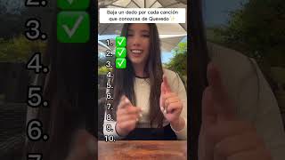 Baja un dedo por cada canción que conozcas de Quevedo✨ #tiktok #shorts #fypシ゚viral