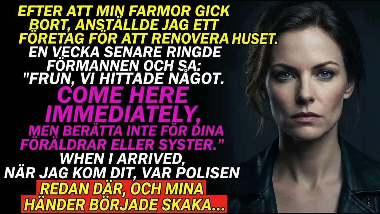 Klockan tio på kvällen ringde platschefen: ”Vi har hittat något inne i väggen.” Det förfallna huset var allt mormor lämnade mig, och pappas ord ekade: ”Hon gav dig bara det du kunde hantera.” Men...