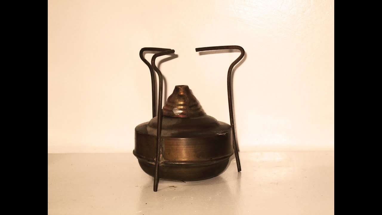 Restoration of a rusty alcohol coffee maker from 1980s cleaning