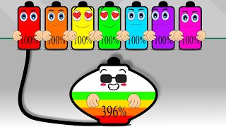 Rainbow 🌈 Full Batteries Charge to low Battery || Battery charging animation screenshot 3