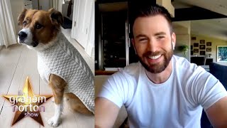 Chris Evans & His Dog Look Incredible In Cable Knit Sweaters The Graham Norton Show
