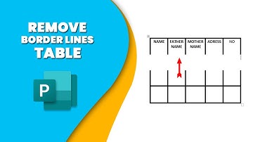 How to remove border lines in a table in publisher