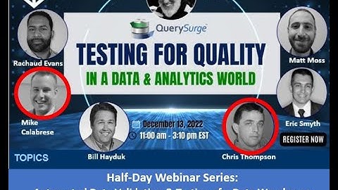 Test Guild/QuerySurge Webinar Series