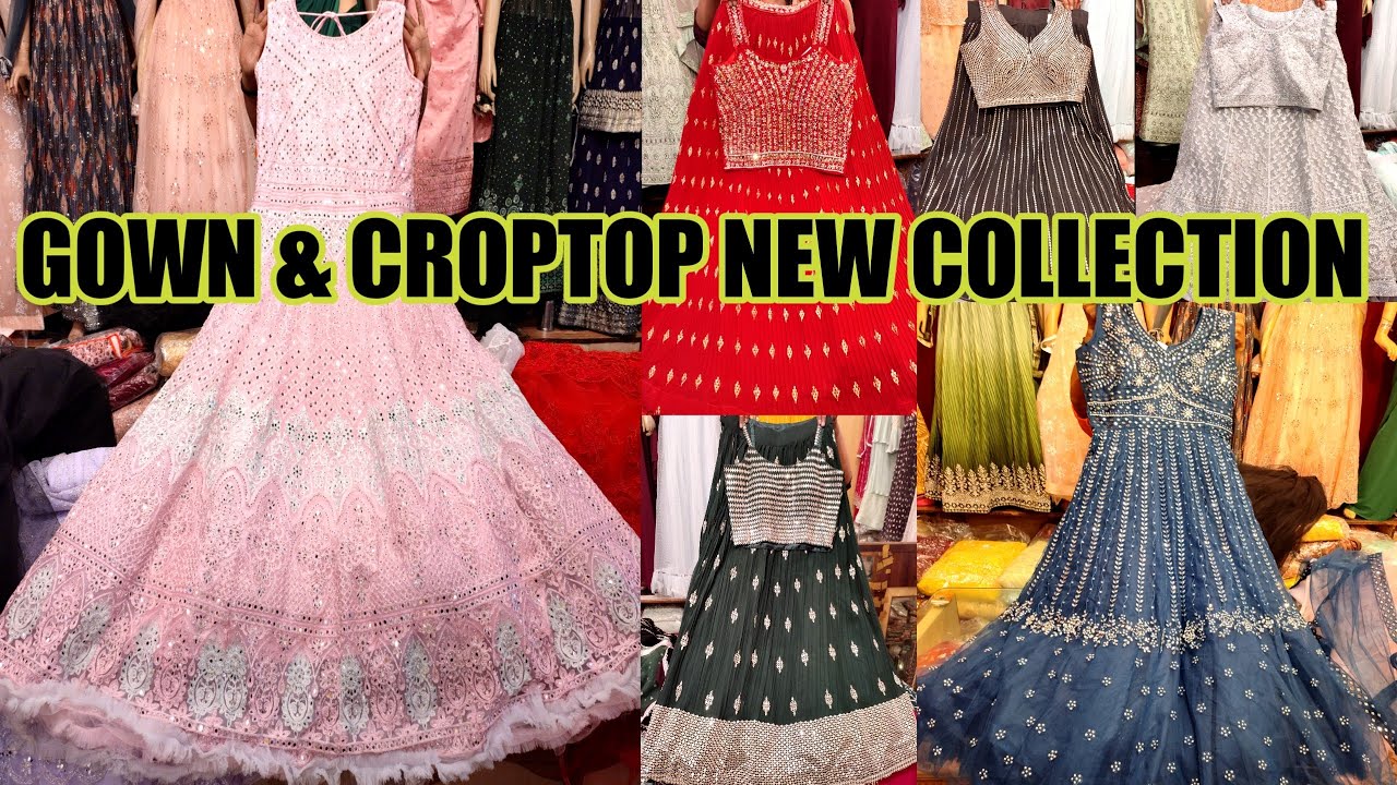 Crop top & Gown dress With bridal New collection | Aminabad