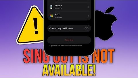 Fix Sign Out Is Not Available Due to Restrictions on iPhone || Tech Wash