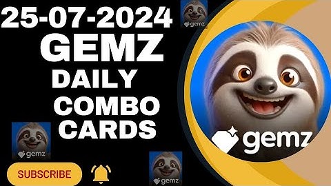 Gemz Daily combo Cards and Cipher Code 25 JULY 2024