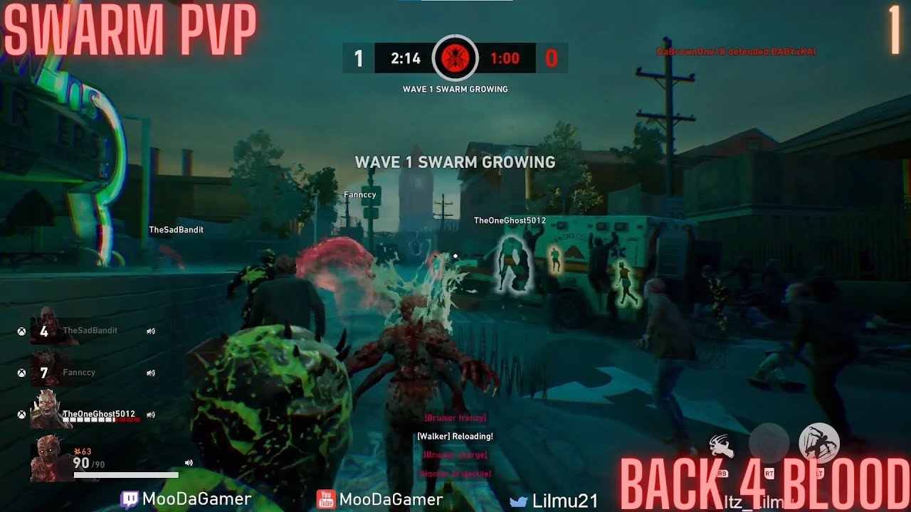 BACK 4 BLOOD-BEING AN ANNOYING HOCKER!|SWARM PVP GAMEPLAY