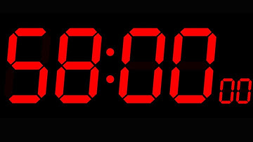 Countdown Timer 58 Minutes | 58 Minute Timer | 58 Minute Timer-Red (no mid video ads)