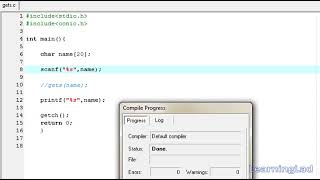 C Programming Language Video Tutorials for Beginners  40  gets Function with Example
