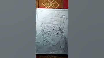 How to draw KAKASHI/OBITO✨️|Day:4|#kakashi #obito #naruto #art #youtube #shorts