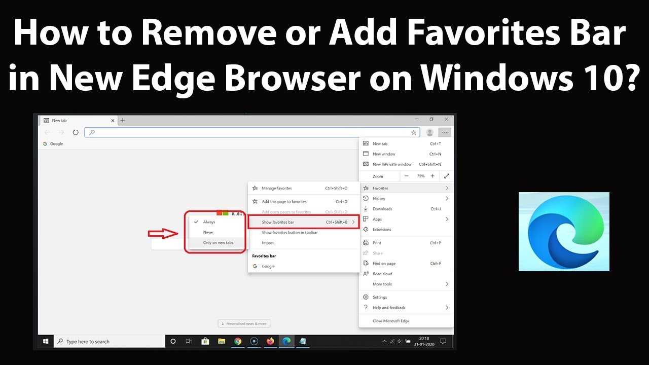 How To Remove The Favorites Bar From Microsoft Edge New Tab Bitwarsoft Images 