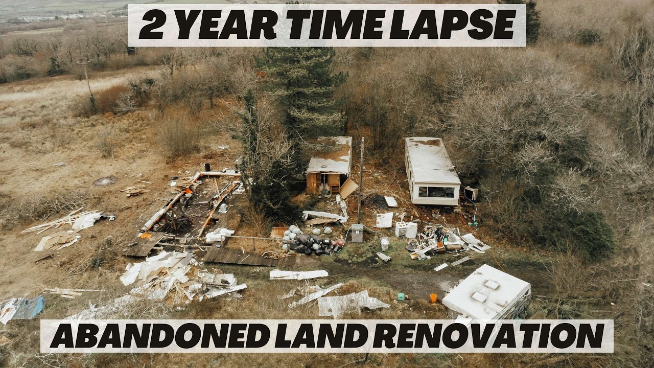 2 YEAR'S OFF GRID. Everything we built on our abandoned land. Renovation TIME LAPSE