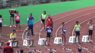 20160821102510 105年新北城市盃全國田徑公開賽男童100 公尺决賽 台中市梧棲國小廖宗祐奪金牌、臺北市福德國小沈柏廷奪銀牌、台中市頭家國小徐靖佑奪銅牌。
