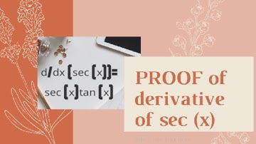 Proof of derivative of sec(x) | using quotient rule |derivative of trigonometric functions [part 10]