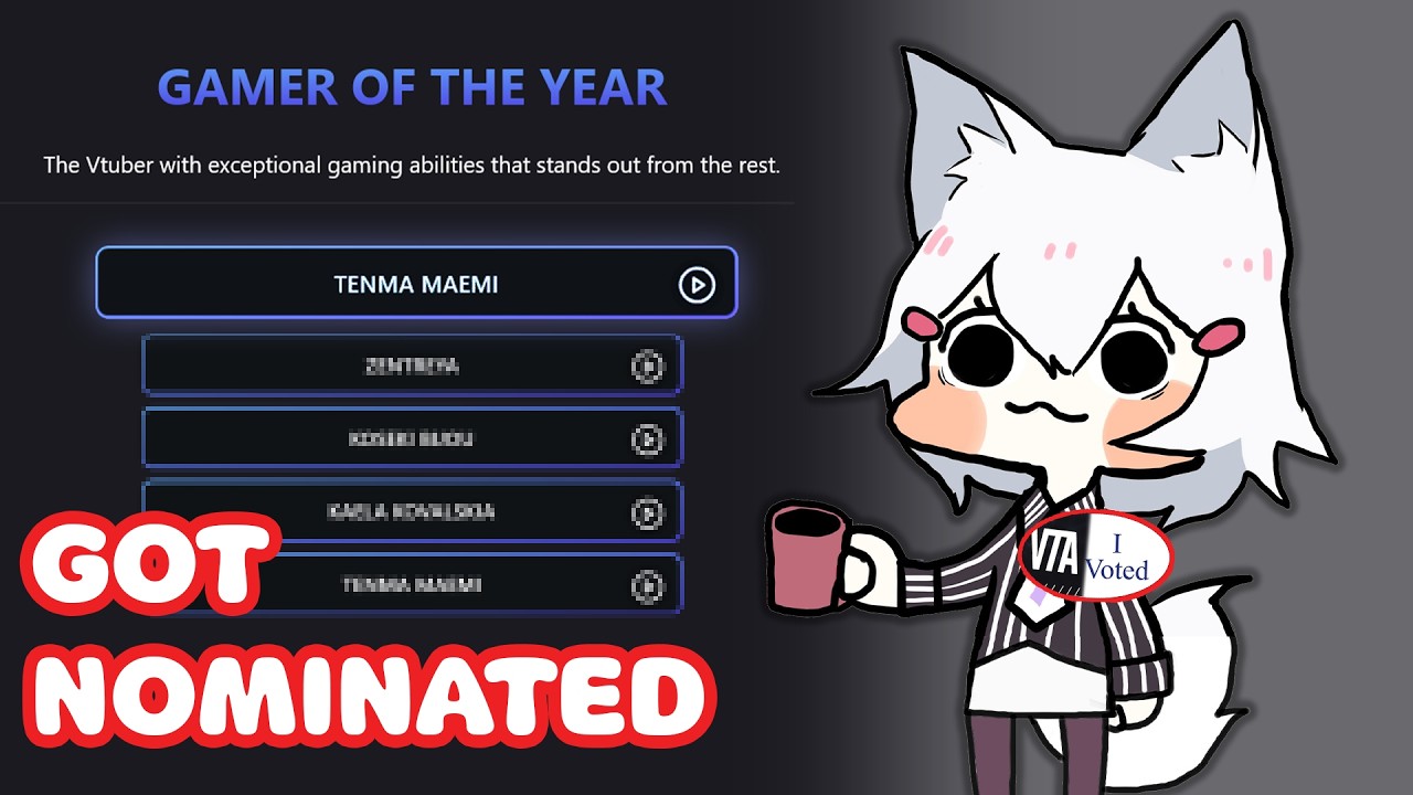 Tenma Nominated for Vtuber Awards | Tenma Maemi #phaseclips #kanpainiki #vtuberclips