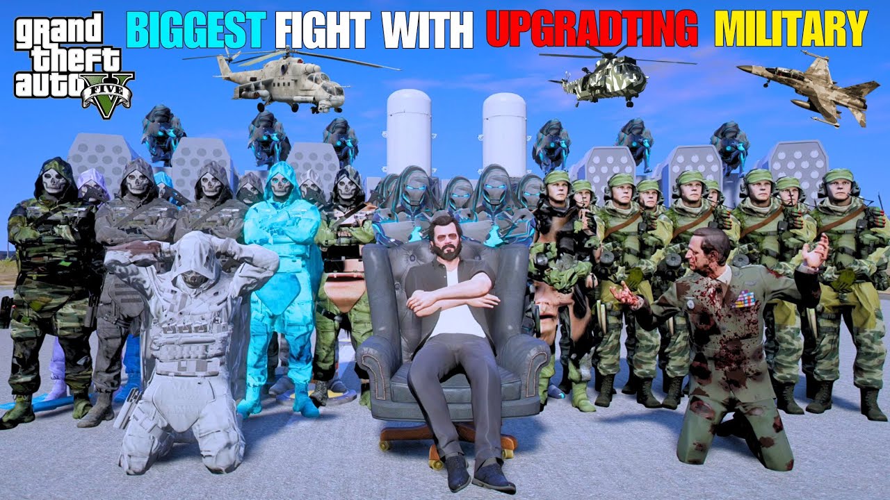 BIGGEST FIGHT WITH UPGRADTING MILITARY !! GTA5 CINEMATIC GAMEPLAY @Tecnogamerz​