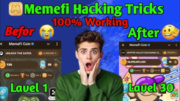 Memefi hacking Tricks 💥 1-30 Lavel in 2 minute 😃 100% Working Tricks 🔥