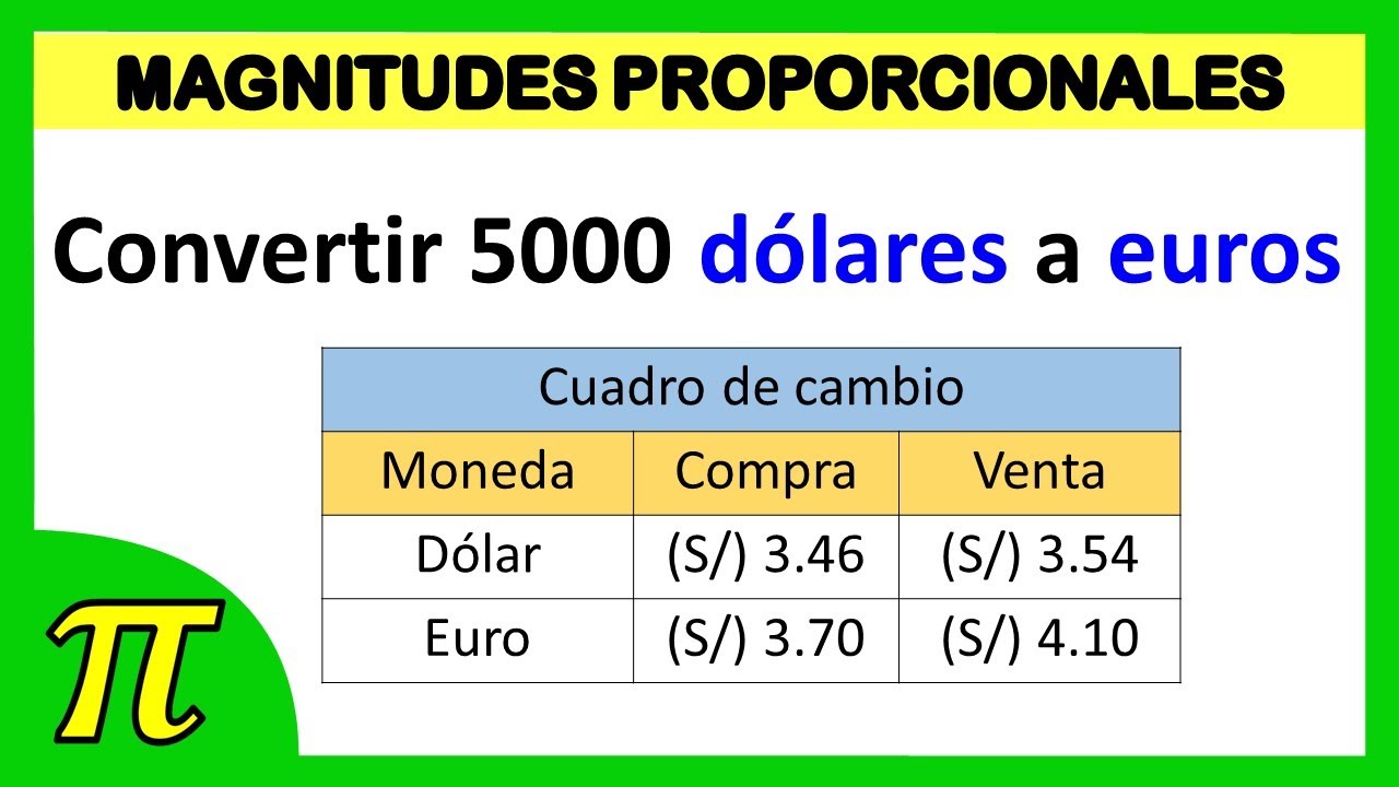 picar suspicaz Pensativo Convertir dólares a euros | tipo de cambio | cambio de moneda | CAMBIO de  DIVISAS - YouTube