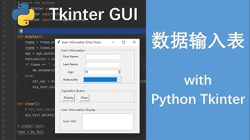 Python Tkinter 实践编程、教学课程（一）创建数据输入表