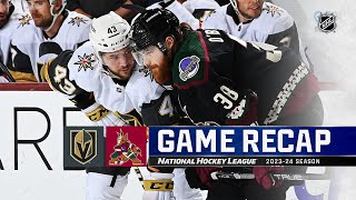 Golden Knights @ Coyotes 4\/5 | NHL Highlights 2024