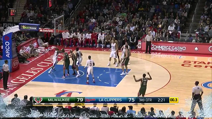 DeAndre Jordan Does it all   Bucks vs Clippers   December 20, 2014   NBA 2014 15 Season