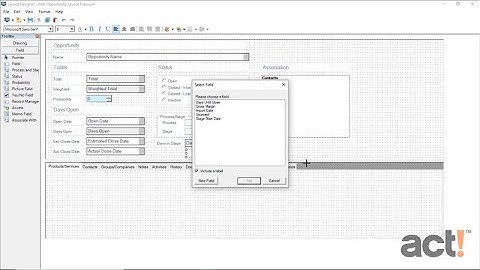 Act! Premium Training Videos - Adding Fields to the Layout