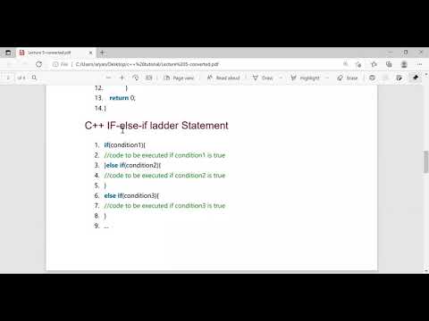 Lecture 5 - C++ Control Statement-  if-else and switch