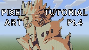 Minecraft Pixel Art Tutorial - Minato Bijuu Edo Tensei Part 4