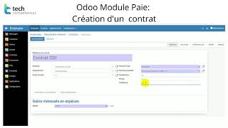 Odoo Creation Dun Contrat